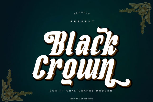 Black Crown Font for Bold Web Design