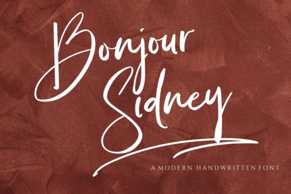 Bonjour Sidney: A Refined Script Font for Branding