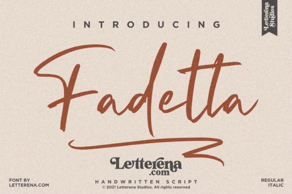 Fadetta: A Handwritten Font for Eye-Catching Campaigns