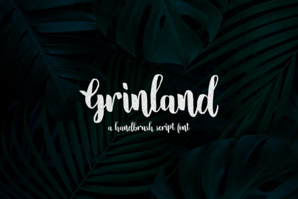 Grinland: A Brushed Script Font for Nature-Inspired Branding