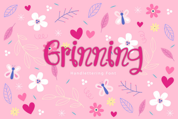 Grinning Script Font for Editorial Design
