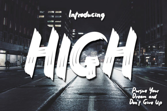 High – A Bold Script Font for Web Design