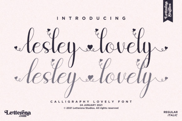 Lesley Lovely: A Romantic Handwritten Font for Crafters