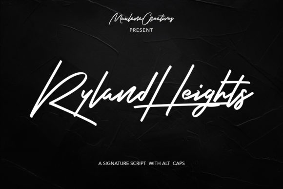 Ryland Heights Script Font for Digital Marketing